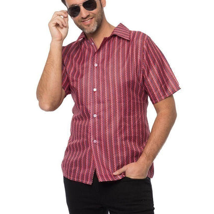 Tshirt Jaren 70 Rood van Partychimp koop je bij Partywinkel