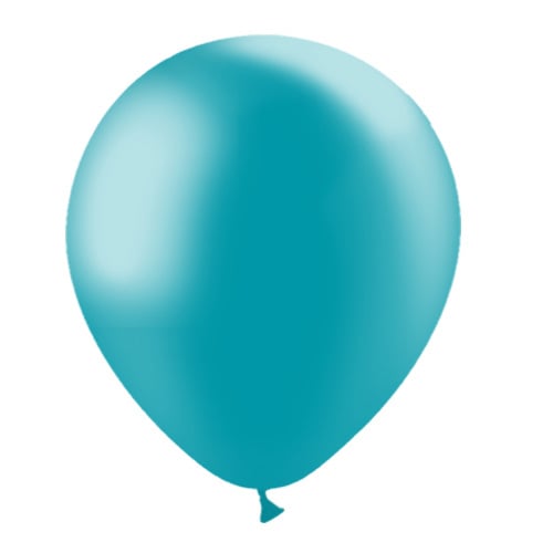 Turquoise Ballonnen Metallic 30cm 50st van Balloonia koop je bij Partywinkel