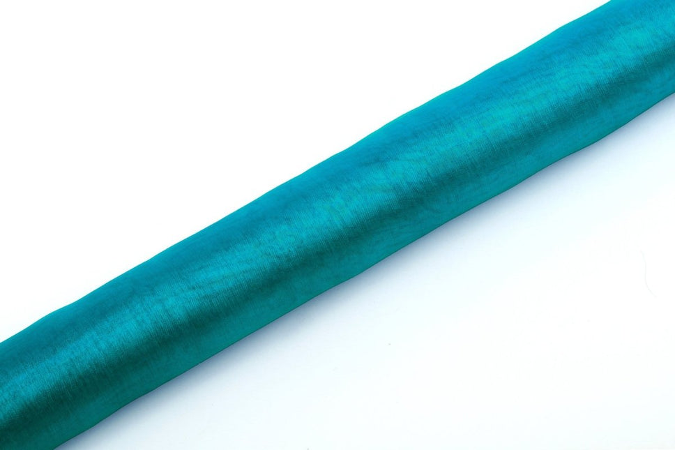 Turquoise Organza Stof 36cm 9m van Partydeco koop je bij Partywinkel