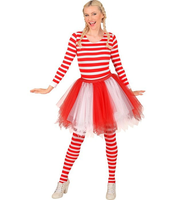 Tutu Rood/Wit van Widmann koop je bij Partywinkel