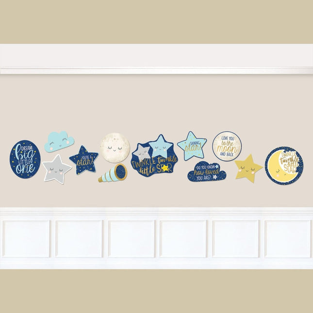 Twinkle Little Star Wanddecoratie 12 delig van Riethmueller koop je bij Partywinkel