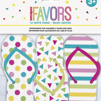 Uitdeelcadeautjes Notitieboekjes Slipper 11cm 12st van Unique koop je bij Partywinkel