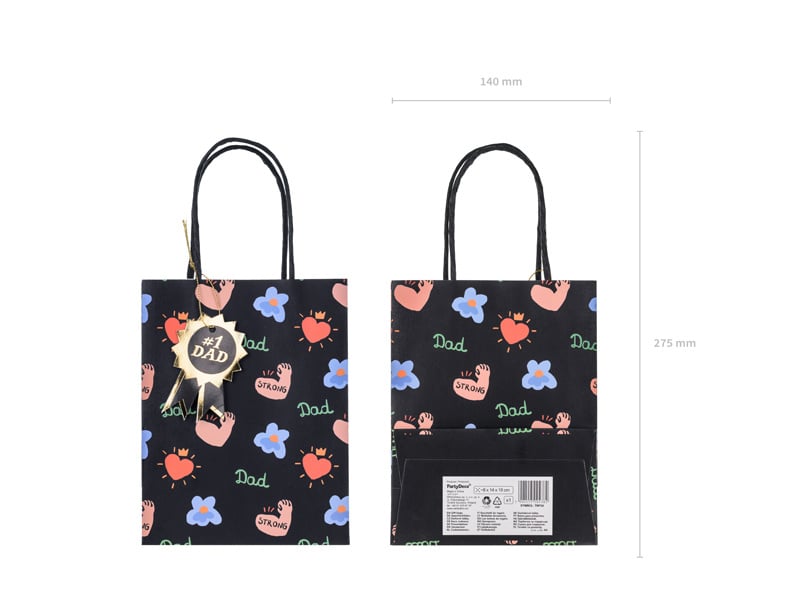 Uitdeeltasjes 1 Dad 18cm van Partydeco koop je bij Partywinkel
