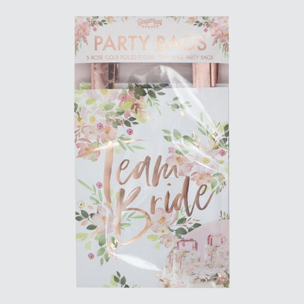 Uitdeeltasjes Team Bride 24cm 5st van Ginger Ray koop je bij Partywinkel