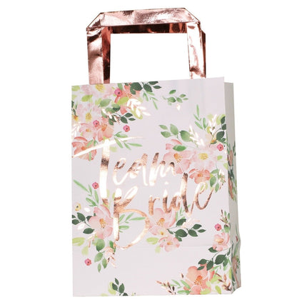 Uitdeeltasjes Team Bride 24cm 5st van Ginger Ray koop je bij Partywinkel