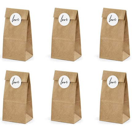 Uitdeelzakjes Love 6st van Partydeco koop je bij Partywinkel