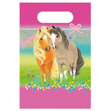 Uitdeelzakjes Paarden 23,4cm 8st van Riethmueller koop je bij Partywinkel