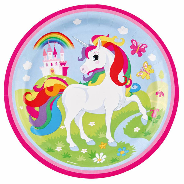 Unicorn Borden Party 23cm 8st van Riethmueller koop je bij Partywinkel