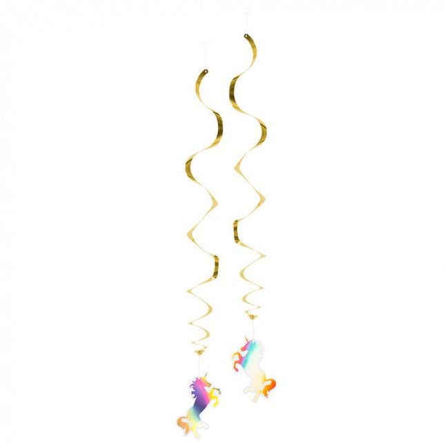 Unicorn Hangdecoratie 85cm 2st van Boland koop je bij Partywinkel