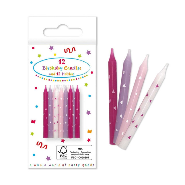 Unicorn Kaarsen Met Houder 12st van Procos koop je bij Partywinkel