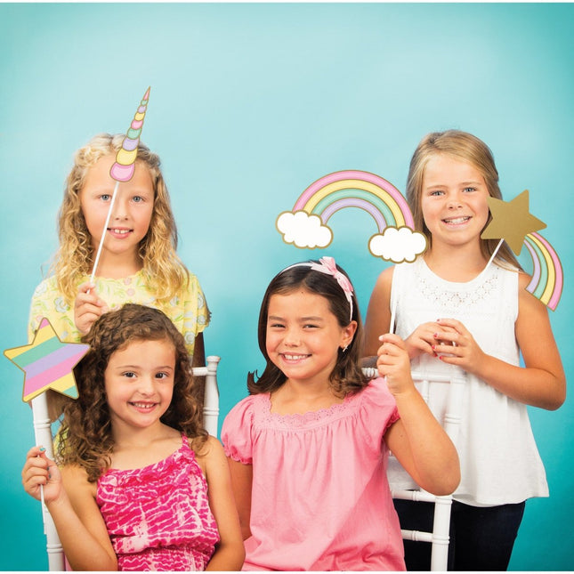Unicorn Photobooth Props 10st van Creative Converting koop je bij Partywinkel