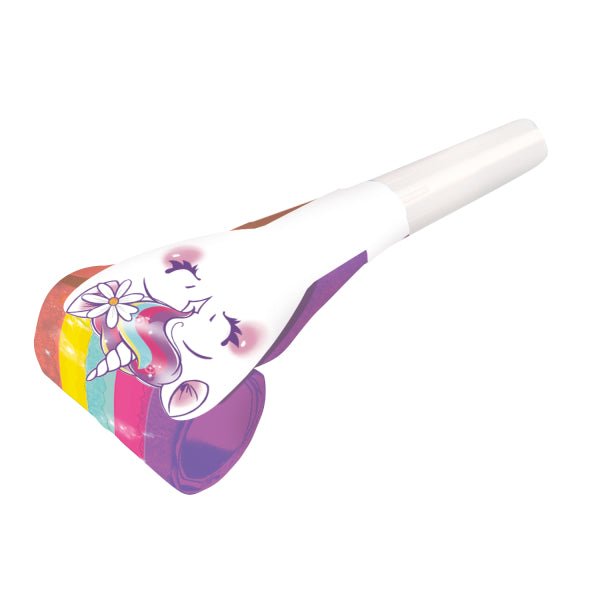 Unicorn Roltongen Gekleurd 8st van Riethmueller koop je bij Partywinkel