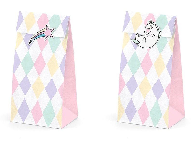 Unicorn Uitdeelzakjes Papier 18cm 6st van Partydeco koop je bij Partywinkel