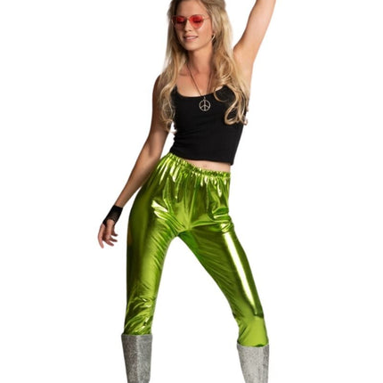Disco Broek Groen Metallic