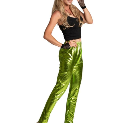 Disco Broek Groen Metallic