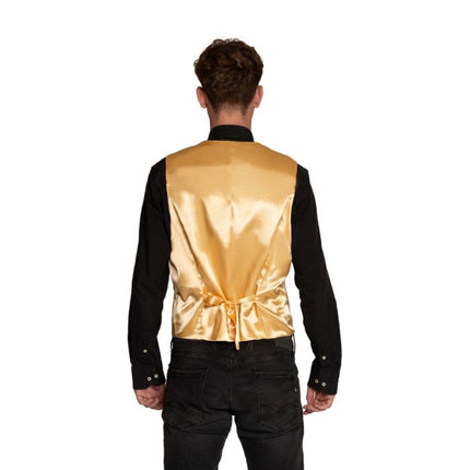 Gouden Gilet Met Strik 2 delig