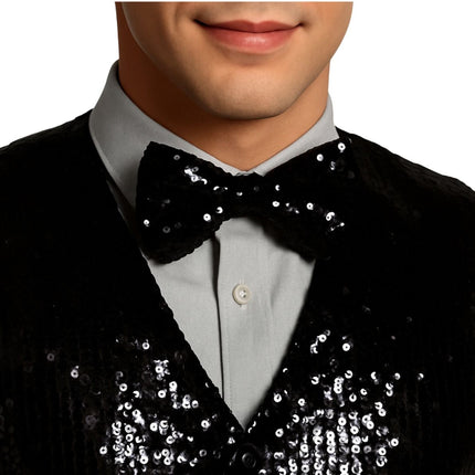 Zwart Gilet Met Strikje 2 delig