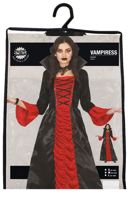 Vampier Halloween Kostuum Dames Rood Zwart van Fiestas Guirca koop je bij Partywinkel
