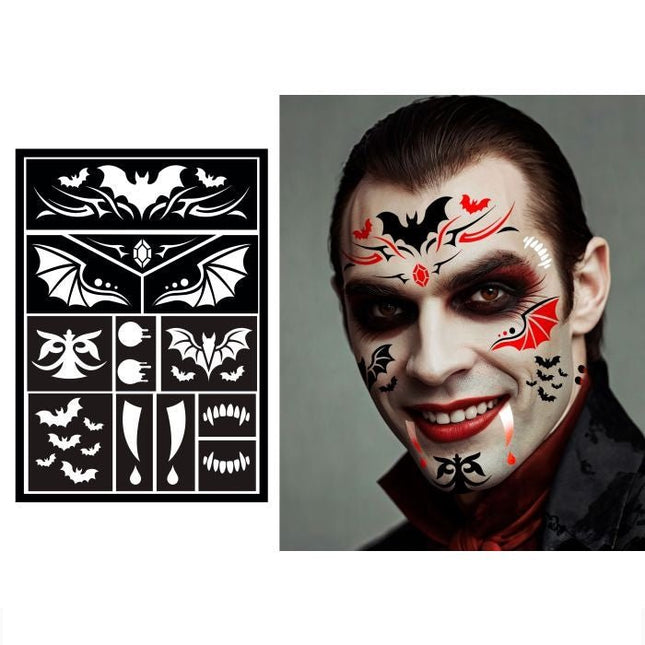 Vampier Tattoo Stencil 20cm van Fiestas Guirca koop je bij Partywinkel