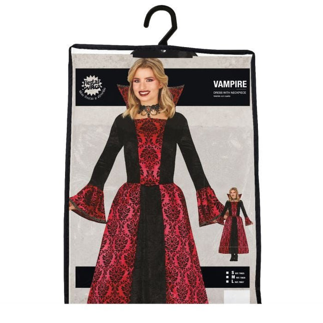 Vampieren Halloween jurk dames rood van Fiestas Guirca koop je bij Partywinkel