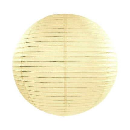 Vanille Creme Lampion Rond 35cm van Partydeco koop je bij Partywinkel
