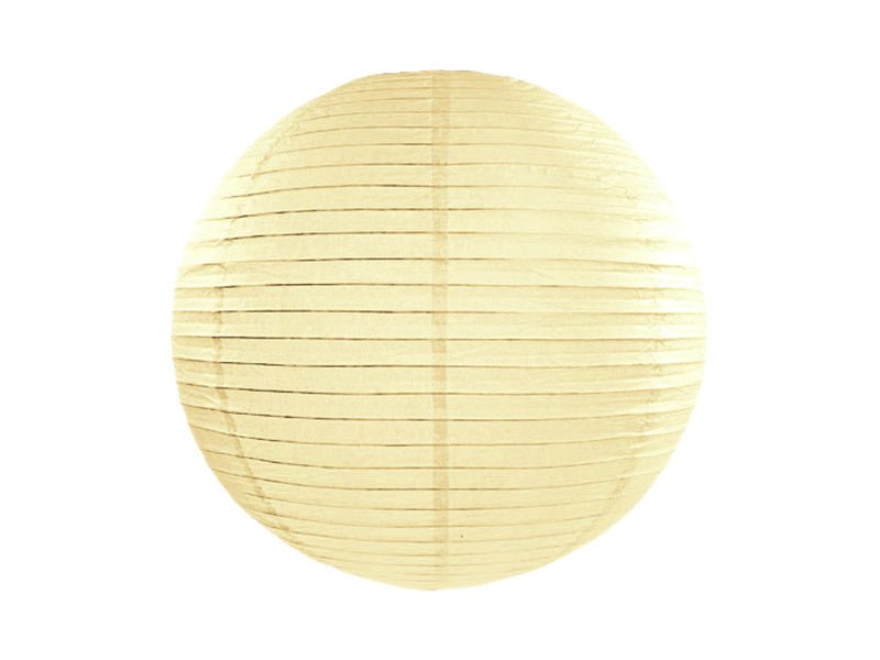 Vanille Creme Lampion Rond 35cm van Partydeco koop je bij Partywinkel