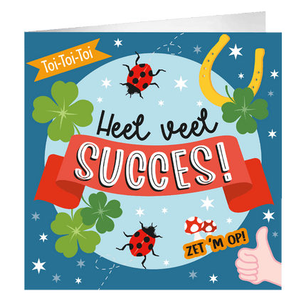 Veel Succes Wenskaart 23cm van Paper Dreams koop je bij Partywinkel