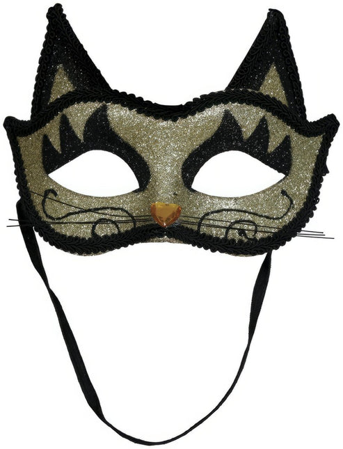Venetiaans Oogmasker Goud Kat van Fiestas Guirca koop je bij Partywinkel