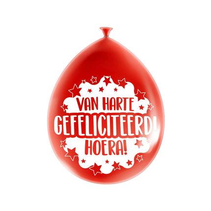 Verjaardag Ballonnen Van Harte Gefeliciteerd 30cm 8st van Paper Dreams koop je bij Partywinkel