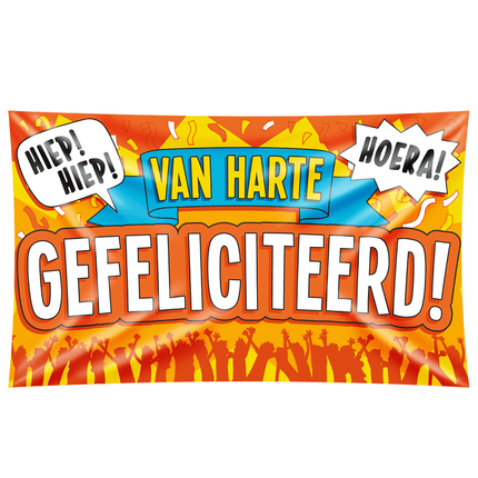 Verjaardag Gevelvlag Van Harte Gefeliciteerd 1,5m van Paper Dreams koop je bij Partywinkel