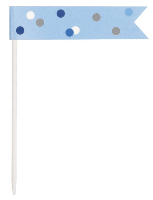 Verjaardag Prikkers Blauw 6st van Unique koop je bij Partywinkel