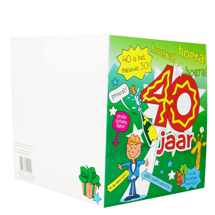 Verjaardagskaart 40 Jaar Man Cartoon 16,5cm van Paper Dreams koop je bij Partywinkel
