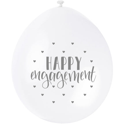 Verloving Ballonnen Happy Engagement 28cm 10st van Unique koop je bij Partywinkel