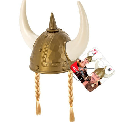 Viking Helm Gehamerd Met Vlechten van Widmann koop je bij Partywinkel