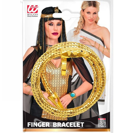 VINGER ARMBAND SLANG GOUD van Widmann koop je bij Partywinkel