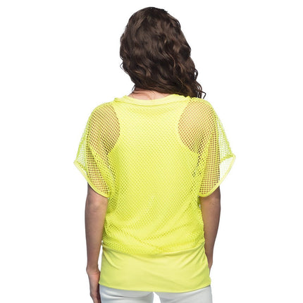 Visnet Shirt Geel Dames M/L van Boland koop je bij Partywinkel