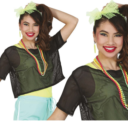 Visnet T/shirt Zwart Kort L van Fiestas Guirca koop je bij Partywinkel