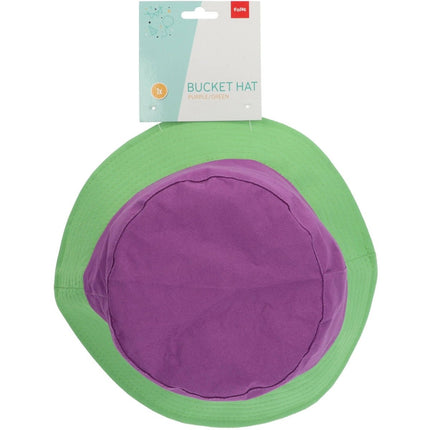 Vissershoed Colorblock Paars/Groen van Folat koop je bij Partywinkel