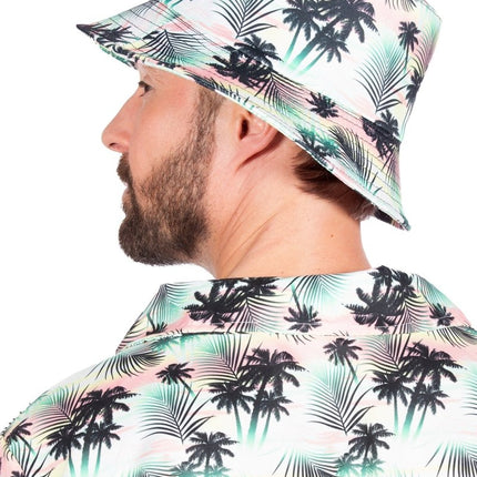 Hawaii Bucket Hat Palmboom van Wilbers & Wilbers koop je bij Partywinkel