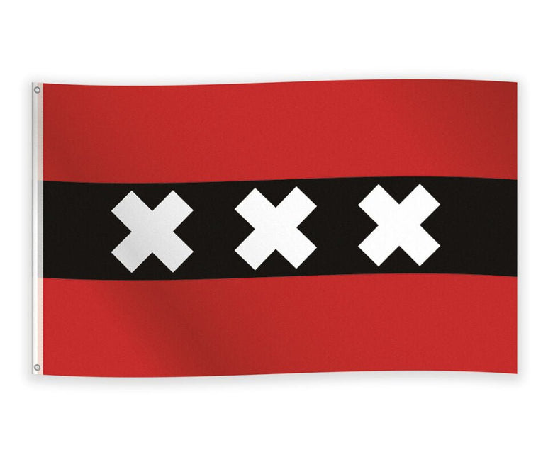 Vlag Amsterdam 1,5m van WeFiesta koop je bij Partywinkel