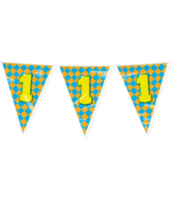 Vlaggenlijn 1 Jaar Gekleurd 10m van Paper Dreams koop je bij Partywinkel