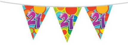 Vlaggenlijn 21 Jaar 10m van Haza Witbaard koop je bij Partywinkel