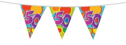 Vlaggenlijn 50 Jaar 10m van Haza Witbaard koop je bij Partywinkel