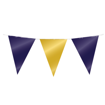 Vlaggenlijn donkerblauw goud van Paper Dreams koop je bij Partywinkel