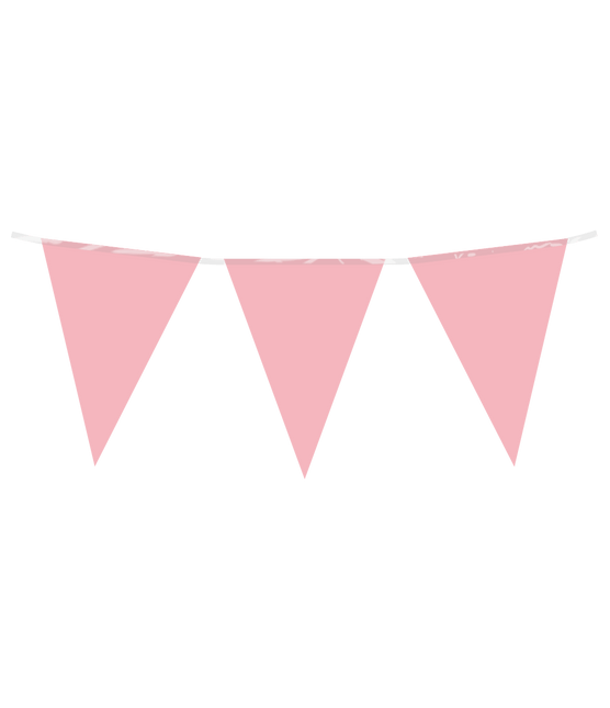 Vlaggenlijn pastel roze van Paper Dreams koop je bij Partywinkel