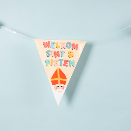 Vlaggenlijn Welkom Sint & Piet 6m van Folat koop je bij Partywinkel