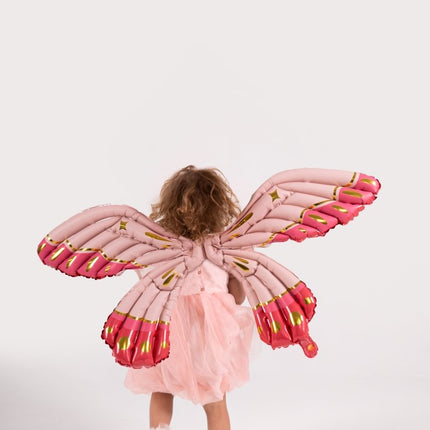 Vlinder Helium Ballon Roze Leeg 50cm van Partydeco koop je bij Partywinkel