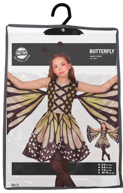 Vlinder Kostuum Geel Zwart Meisje van Fiestas Guirca koop je bij Partywinkel