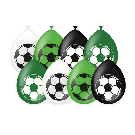 Voetbal Ballonnen Groen 30cm 8st van Paper Dreams koop je bij Partywinkel
