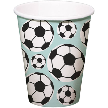 Voetbal Beker 250ml 8st van Folat koop je bij Partywinkel